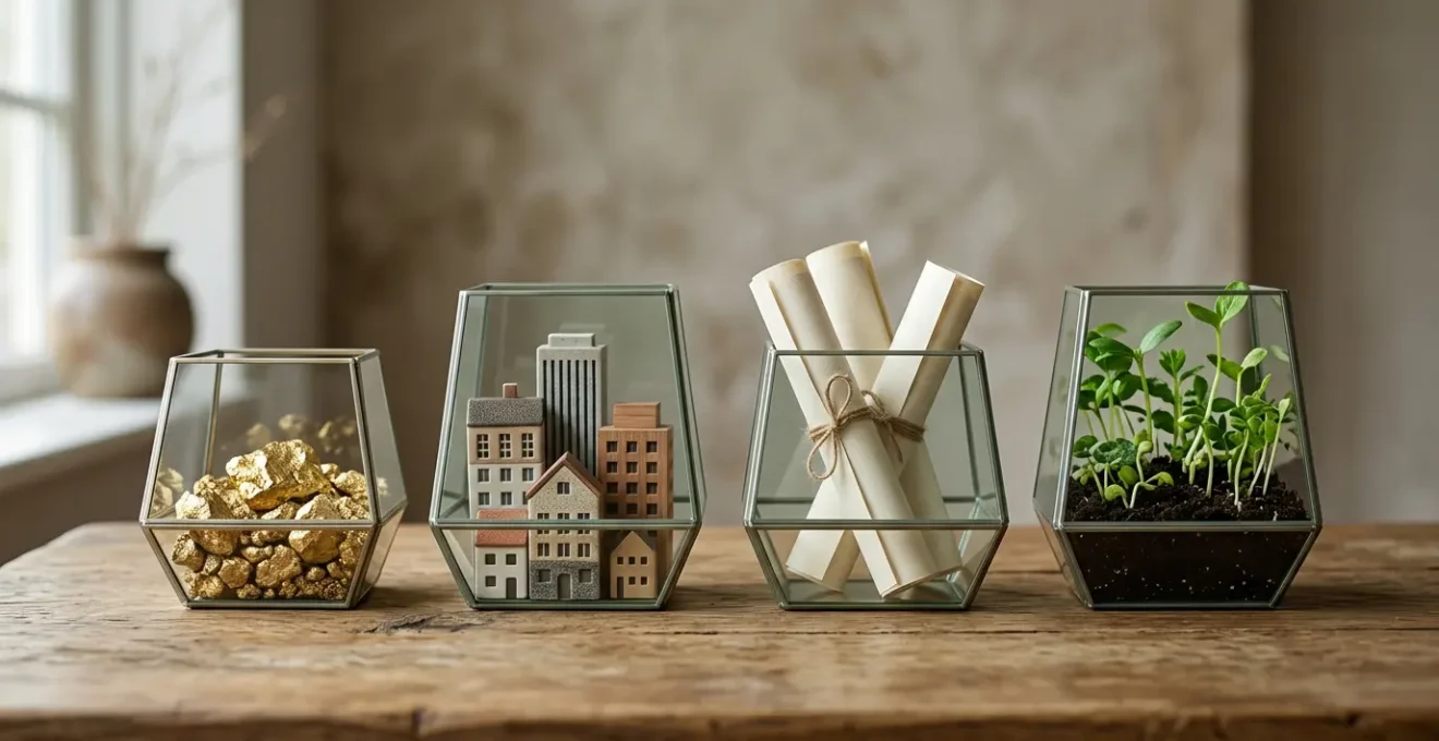 Représentation visuelle d'une allocation d'actifs diversifiée pour protéger un portefeuille d'investissement contre les krachs boursiers