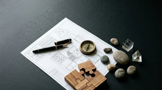 Représentation conceptuelle d'une stratégie d'assurance vie personnalisée avec unités de compte et planification patrimoniale