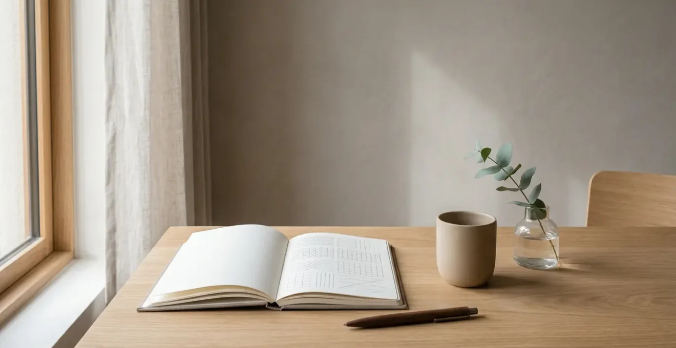 Composition épurée illustrant l'équilibre financier personnel et la sérénité budgétaire