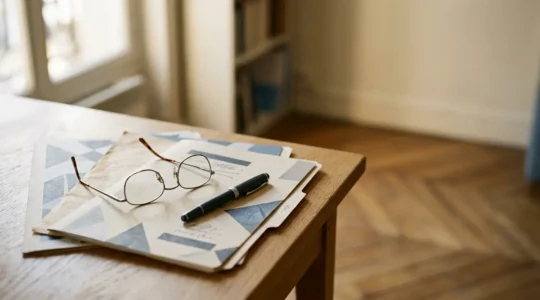 Préparation de la retraite avec documents de carrière et estimation de pension