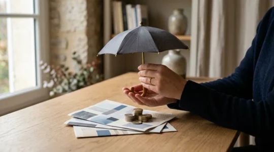 Personne planifiant ses finances personnelles face à un arrêt maladie, illustrant la sécurité financière et la protection sociale