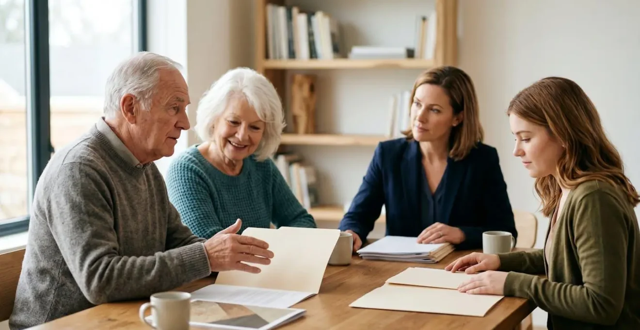 Consultation patrimoniale multigénérationnelle avec documents de transmission