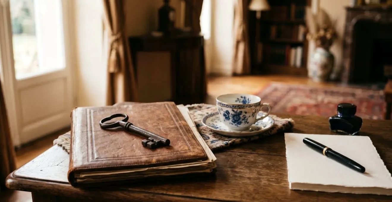 Scène évoquant la transmission patrimoniale entre générations dans un cadre familial français