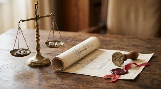 Représentation conceptuelle de la transmission patrimoniale avec outils d'optimisation fiscale pour réduire les droits de succession